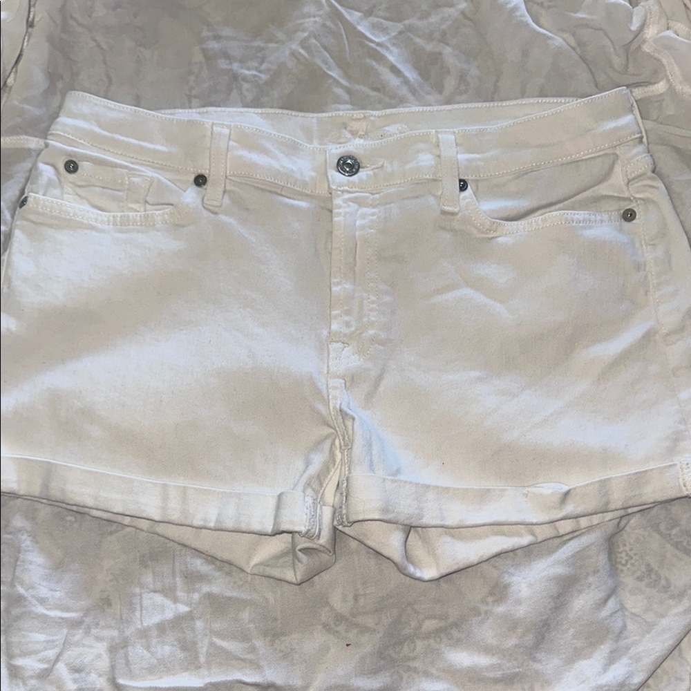 Women's White Denim Shorts